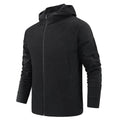 Wholesale Spring Men Fitness Running Gym Workout Lightweight Coated Zip-Up Hooded Jacket with Pockets