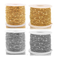 Factory Wholesale Stainless Steel Flattend  Pattern Link Chain Real Gold Plated Chain for DIY Jewelry Making