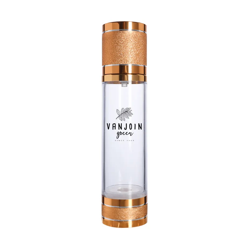 100ml Luxury Airless Pump Bottle Custom Gold & Silver Colors Empty Resistant with Logo for Liquid Soap