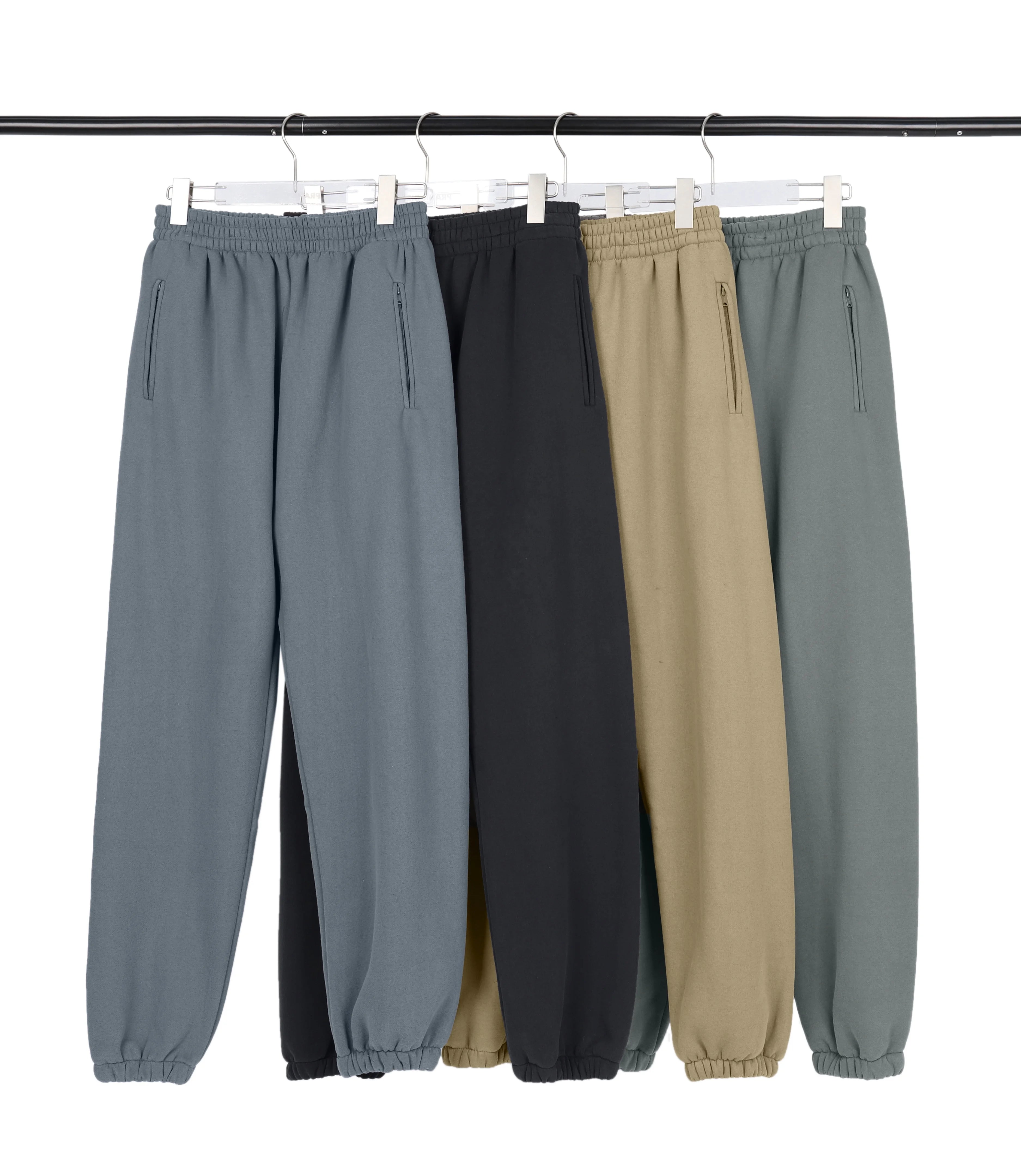 Mens Cotton Polyester Fleece Mid Waist Heavyweight Hip Hop Streetwear Joggers Track Pants Casual Sweatpants Wholesale