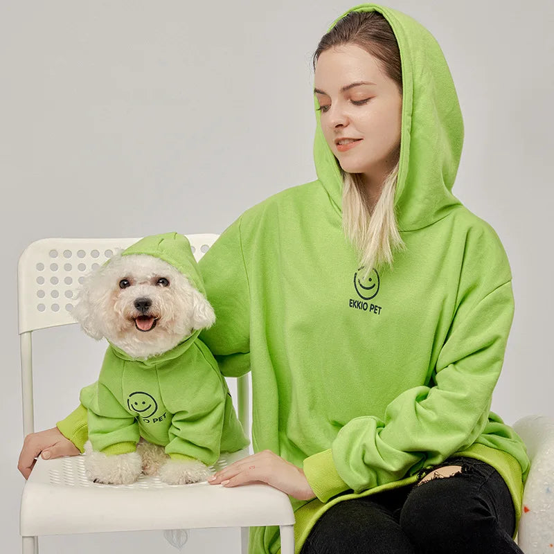 XS~6XL Wholesale Luck Bear Pattern Dog Family Matching Hoodie