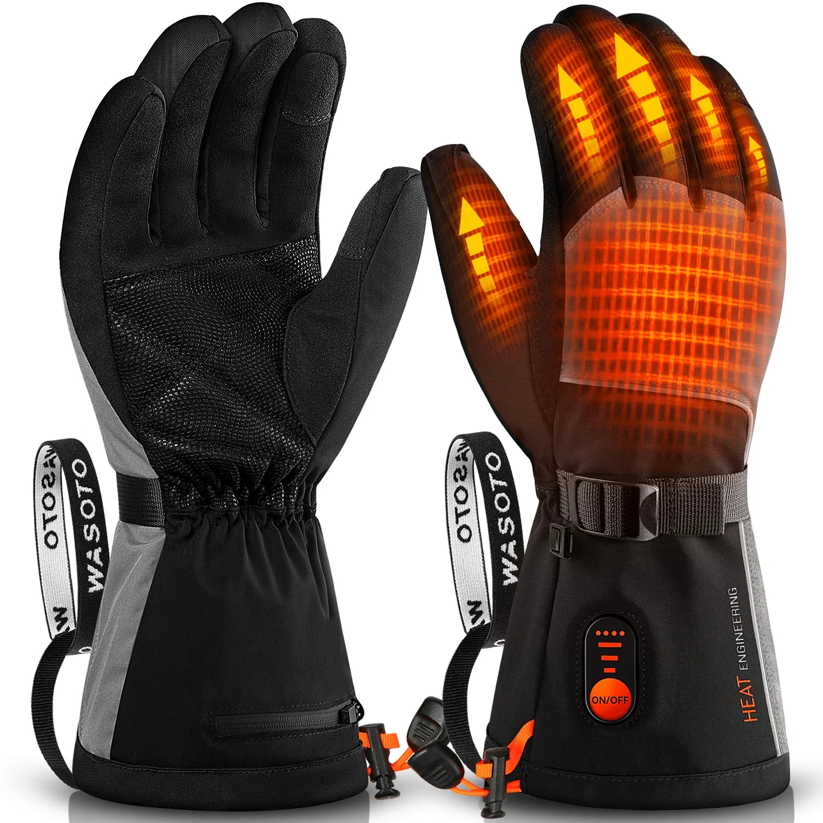 Men and Women's 7.4V Li-ion Electric Winter Thermal Heated Gloves for Skiing and Motorcycling Comfortable Bike Hand Warmers