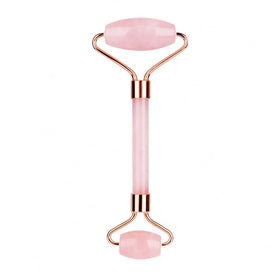 Custom Logo 100% Natural Crystal Facial Roller Hot Sales Face Lift Skin Care Tool Rose Quartz & Jade Roller Gua Sha Jade Roller