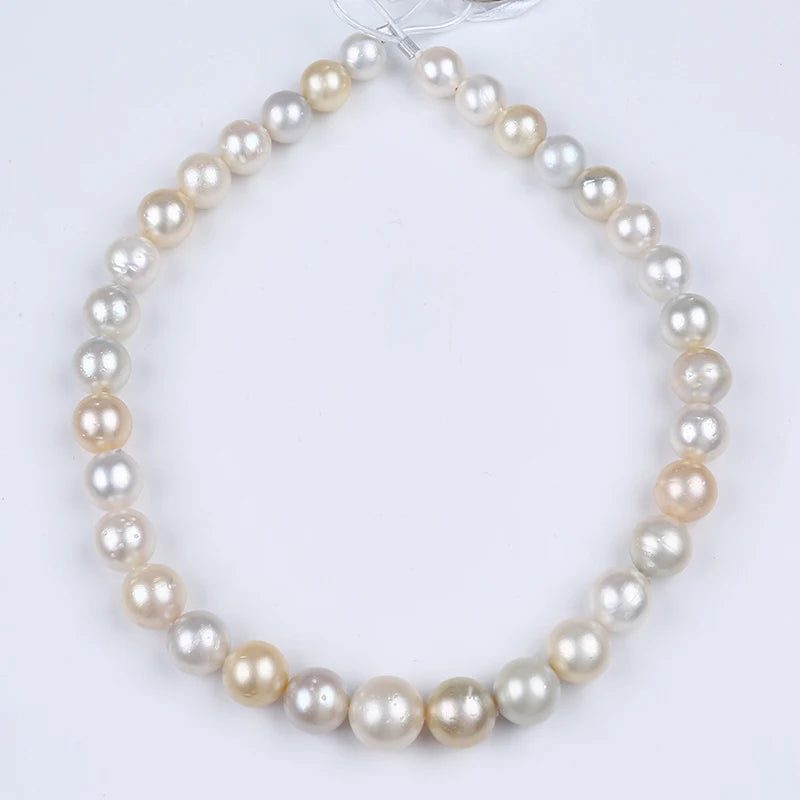 10-15mm Round Shape Australian South Seawater Pearl Strand for Jewelry Making