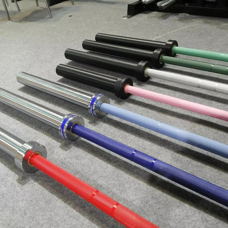 Beyond Sport Factory Price OEM Cross Customize Gym Weightlifting Competition Stainless Steel 2.2M Colorful Barbell Bar