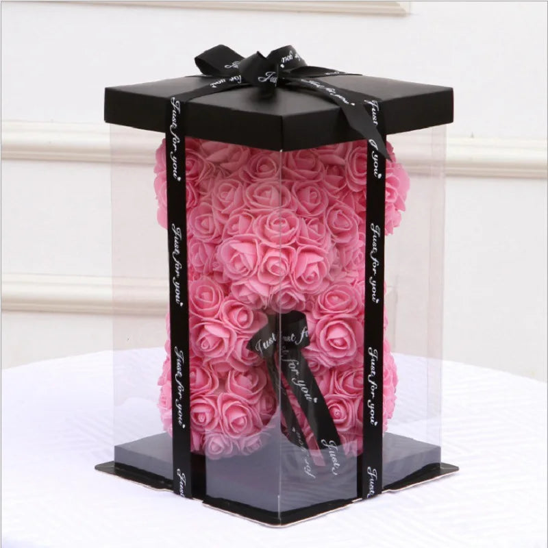 Popular and Premium Wholesale Foam/PE Rose Bear Including Gifts Boxes  for Valentines Day Gifts