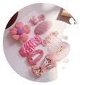 Cute Girl Hair Clip with Bow Flowers Wrapped in Cloth Fashion Fabric Hair Clip Sets for Kids