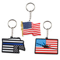 Custom logo Promotional Designer Pvc Rubber Keychain Charms Keyring Plastic National Flag Key Chains Key Holder Car Accessories