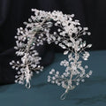 Rhinestone Crystal Handmade Crown for Queen Luxury Glisten Bridal Vines Flower Tiara Mariage Intersect Leaf Beauty Pageant Crown