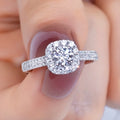 Messi Jewelry Round Shape 14K Gold Wedding Engagement Ring With Lab Diamond Rings for Women