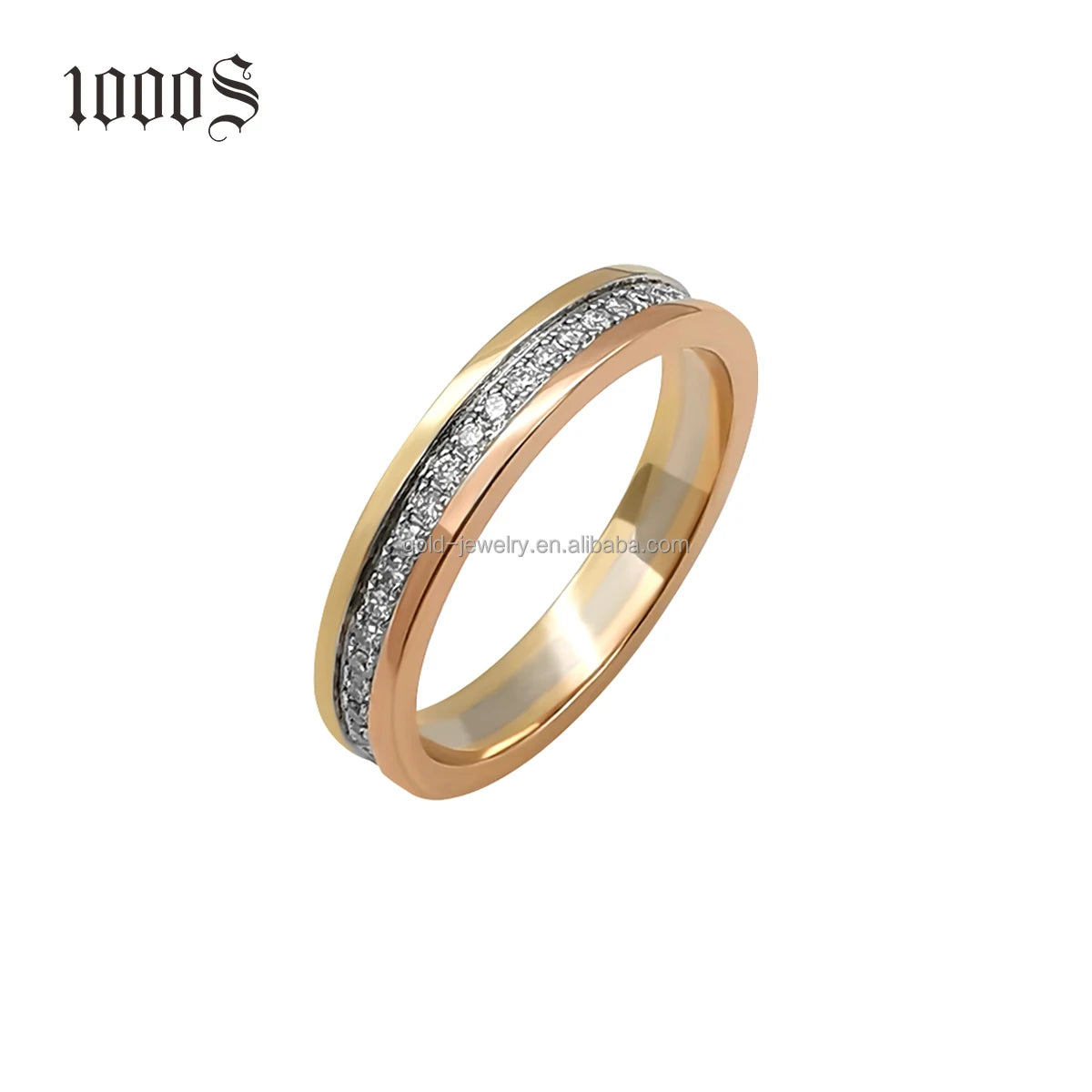 AU585 14k Solid Gold Jewelry Lab Diamond Gold Rings Wedding Engagement Diamond Band Rings for Women Men