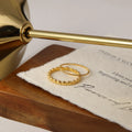 Chris April 316L Stainless Steel PVD Gold Plating Rope Twisting Pinky Ring