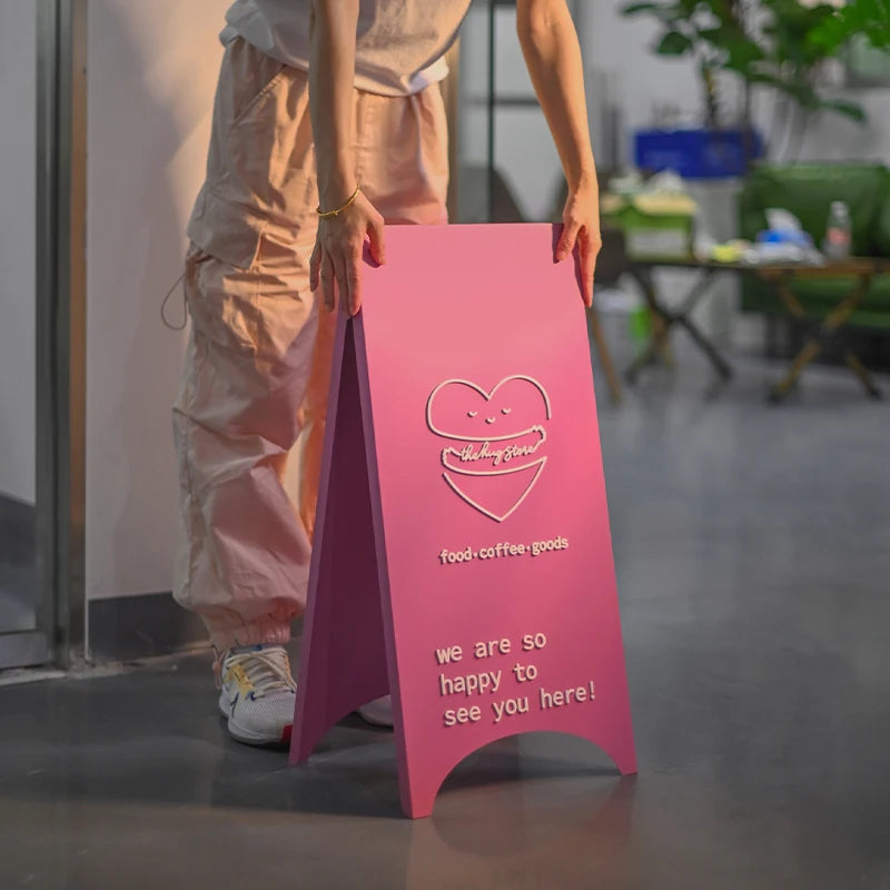 Customised Double-sided Floor-to-ceiling Display Boards for Shop Entrances Display Stand-up Advertising Boards