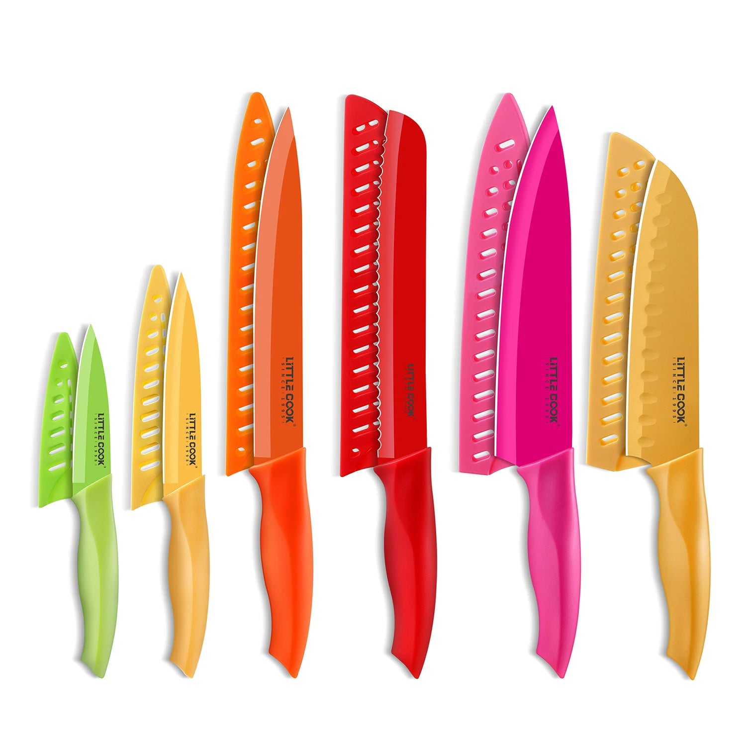 6PCS Stainless Steel Kitchen Chef Knife Set with Protective Cover for Home and Kitchen