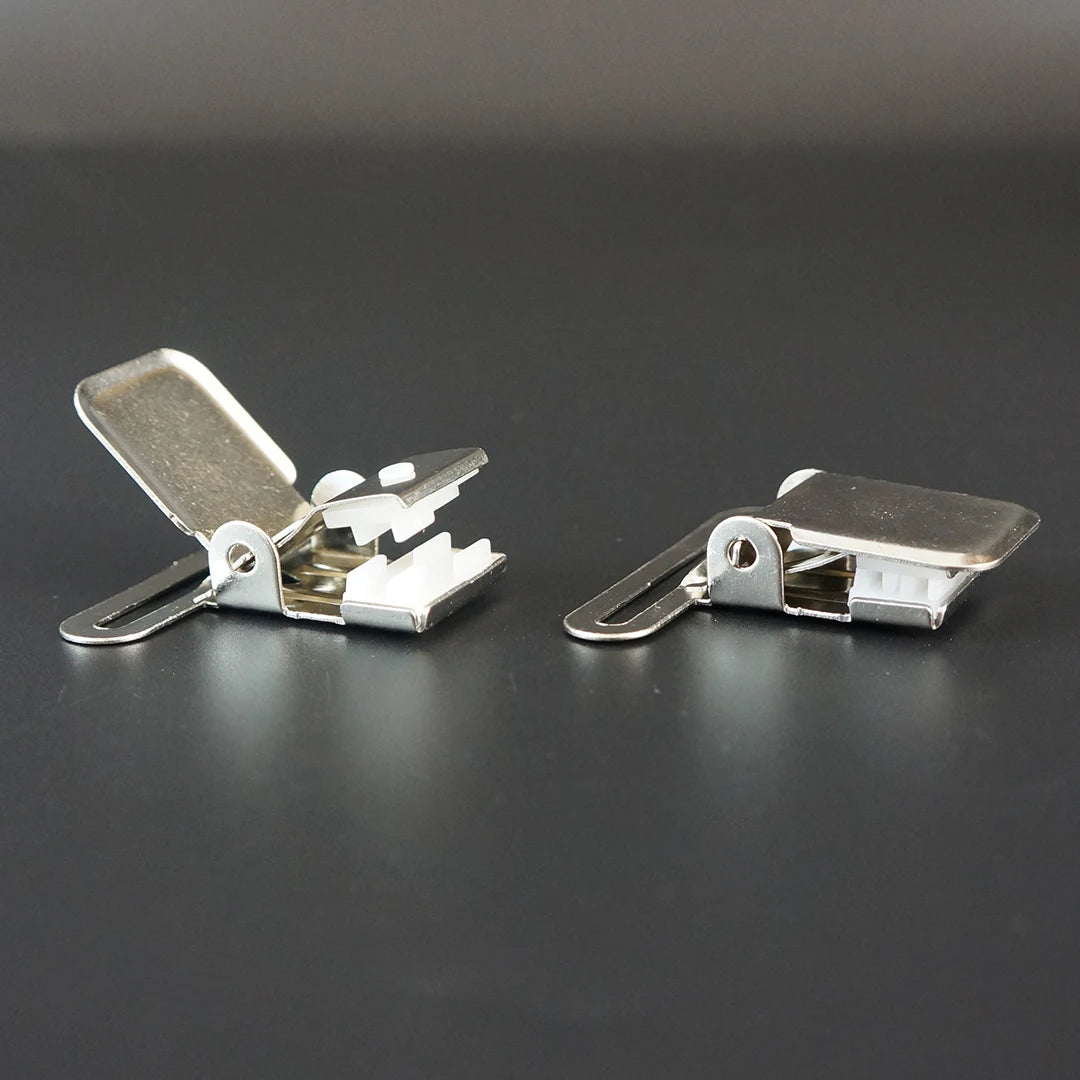 Quadrate Shape Duck Mouth Buckle Strap Crocodile Buckle Hardware with Rubber Suspenders Buckle Clips