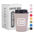 Environmentalism 350ml 12oz Double Wall Wheat Straw Coffee Cup Portable Car Cup Mug With Flip Lid for Direct Drinking