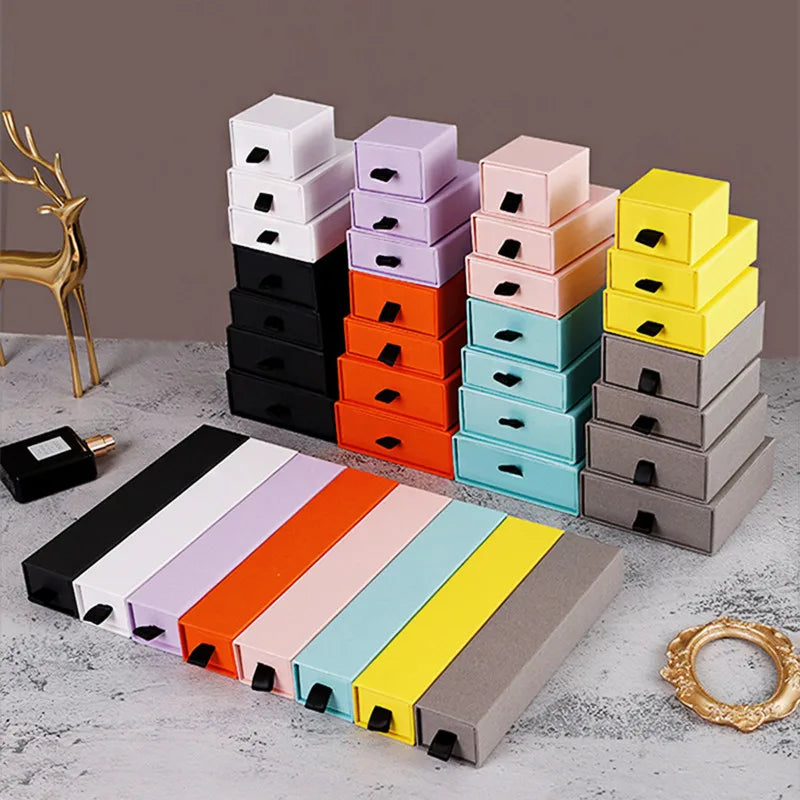 Custom Logo Multiple Cardboard Drawer Jewelry Box PackagIng in Stock