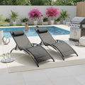 Mail Order Hot Selling Outdoor S-shaped Folding Sunbed Stackable Chaise Sunlounge Chair Sunbathing Recliner with Mesh Fabric