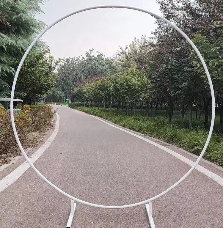 Birthday Wedding Event Decoration Wedding Arch Circle Diamond Shape Luxury Gold Color Metal Arch Backdrop