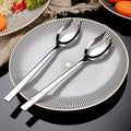 18/10 Stainless Steel Spork Salad Spoon and Fork Long Handle Ice Cream Dessert Spoons