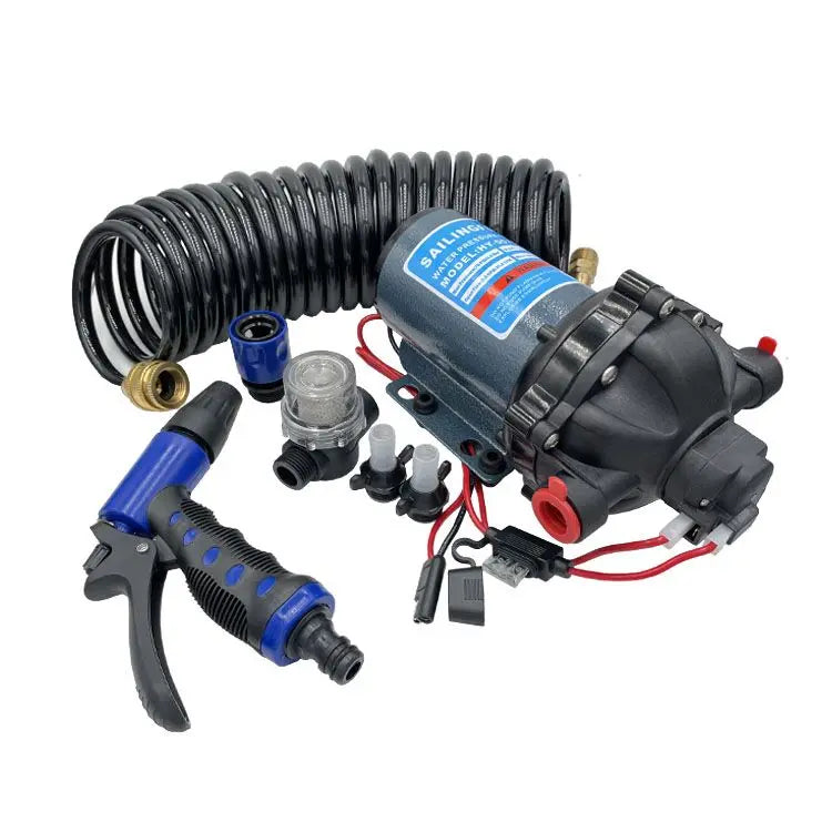 Sailingflo Marine OEM Portable 5 Chamber Diaphragm 12V 20LPM 70PSI High Pressure On-board Washdown Pump Kit