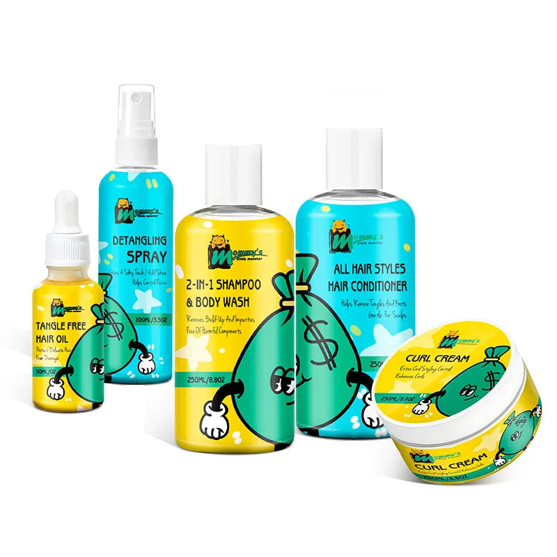 Make Your Own Logo Paraben-free Sulfate-free Kid Hair Care Shampoo Set Treatment Nourishing Smoothing