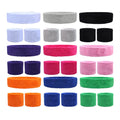 Hot Seller Sport Customized Logo Running Tennis Terry Cotton Black Wristband Headband Sweatband