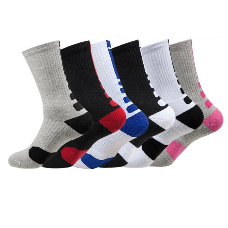 Men's Basketball Socks Cushioned Athletic Crew Socks Training Socks