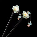 Wholesale Vintage Flower Wooden Hair Sticks for Women Chinese Style Handmade Hair Stick Accessories