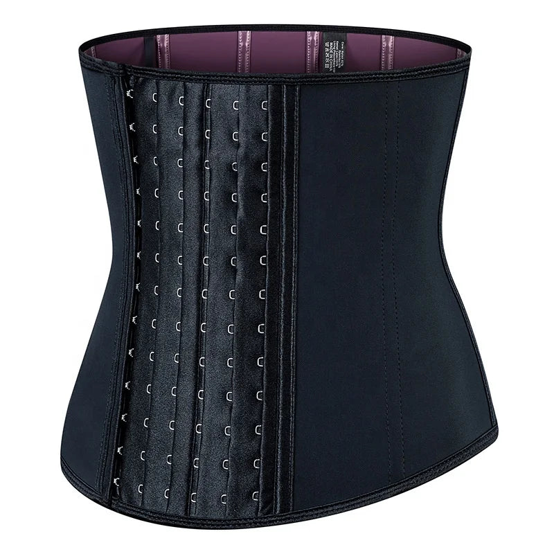 6-Breasted Latex Corset Sports Sweat Belt XS Size Breathable Nylon Body Shaper with Logo Waist Cinchers Firm Control