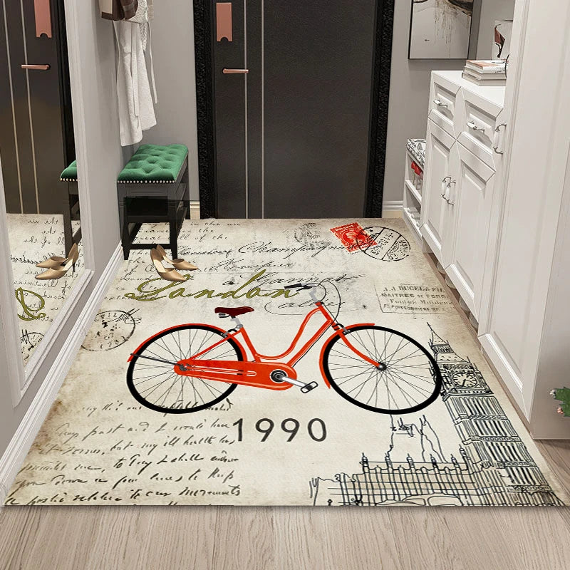Factory Direct Luxury Square Thick PVC Non-Slip Modern Novelty Pattern Medium Pile Machine Made Living Room Rug