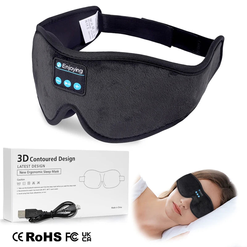 Quality Eye Mask With Music Night Sleeping Earphones Memory Foam 3d Sleepmask Bluetooth