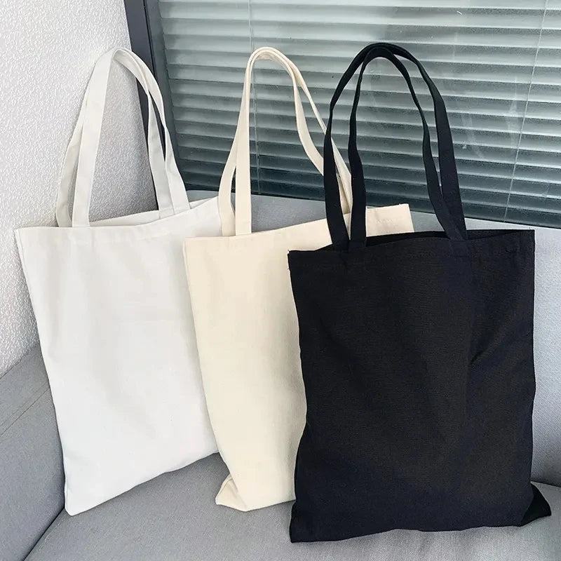 Original 10oz Cotton Canvas Tote Bag 34x39cm Eco-Friendly Recyclable Silk Screen/Heat Transfer Printing for Custom Shopping