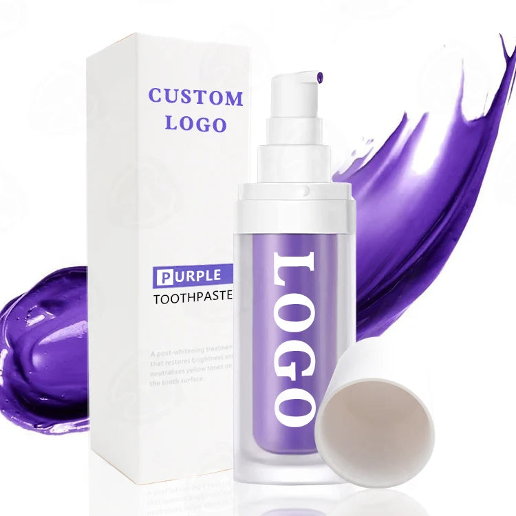 Private Label Purple Whitening Toothpaste Professional Grade for Daily Dental Care