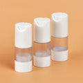 Luxury Cosmetic Container Airless Lotion Plastic Bottle 15ml 30ml 50ml Sun Cream Body Transparent White Lotion Bottle