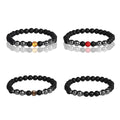 Trendy Anti-Edemma Magnetic Therapy Bracelet and Anklet Natural Obsidian for Stress Relief Anxiety Reduction Weight Loss