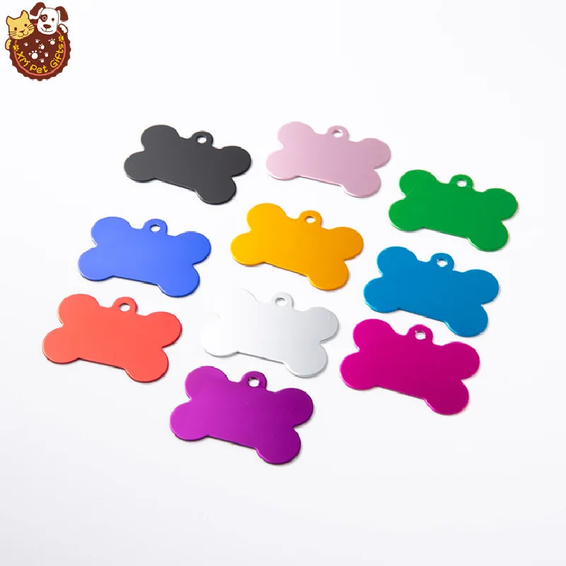 Manufacturer Wholesale Double-sided Custom Anodized Aluminum Metal Personalized Dog Pet Id Tags