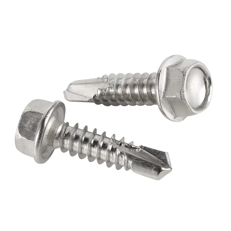 #8 #10 #12 #14 Stainless Steel Sheet Metal Tek Screw Hex Washer Head Self Drilling Screws