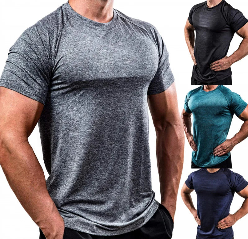 Factory Direct Supply Workout Mens T-Shirt Fitness Men Sports Quick DryT- Shirt Basic Style