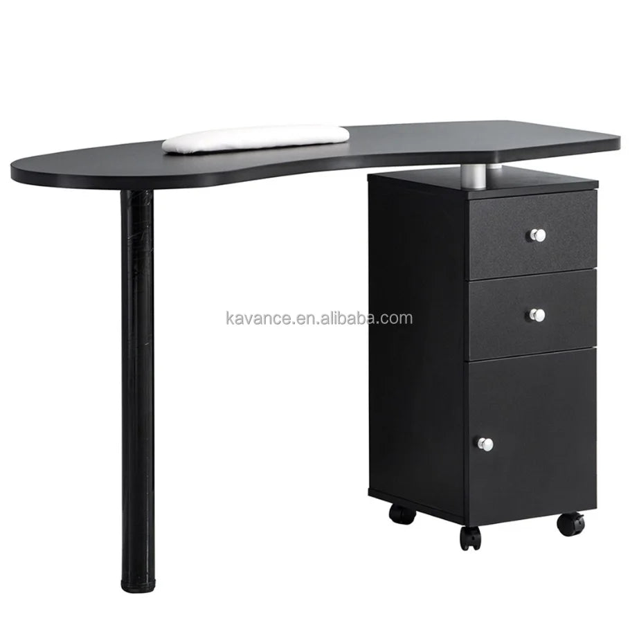 Cheap Factory Wholesale Modern Nail Salon Manicure Table Removable with Wheels
