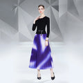 Women Autumn/Winter Sexy Mid Knee Length Elegant Ruched Chiffon Natural Waist Woven Pleated Skirt Dress ODM Digital Printing