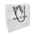 Marble White Eco-friendly Recycled Materials Paper Shopping Bag Custom Logo Printing Gift Lash Wigs Packaging Cosmetic Skin Care