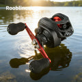 [Germany Stock] Rooblinos AC2000 Baitcasting Left Hand Waterdrop Reel 7.2:1 Gear Ratio Aluminum Nylon Dual-speed System