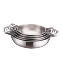 Seadfood Paella Pans Golden Cooking Non Stick Stainless Steel Double Ear Korean Handle Pot Frying Pan