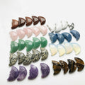 Bulk Wholesale Hand Carved Quartz Moon Shaped Natural  Crystal Moon Face for Gifts