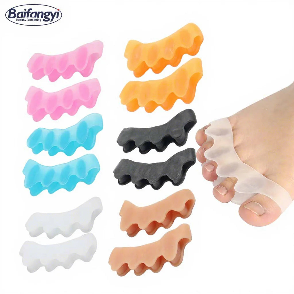 Fast Pain Relief Five-Hole Silicone Orthopedic Bunion Corrector Hammer Toe Spreader and Bunion Protector Toe Separator