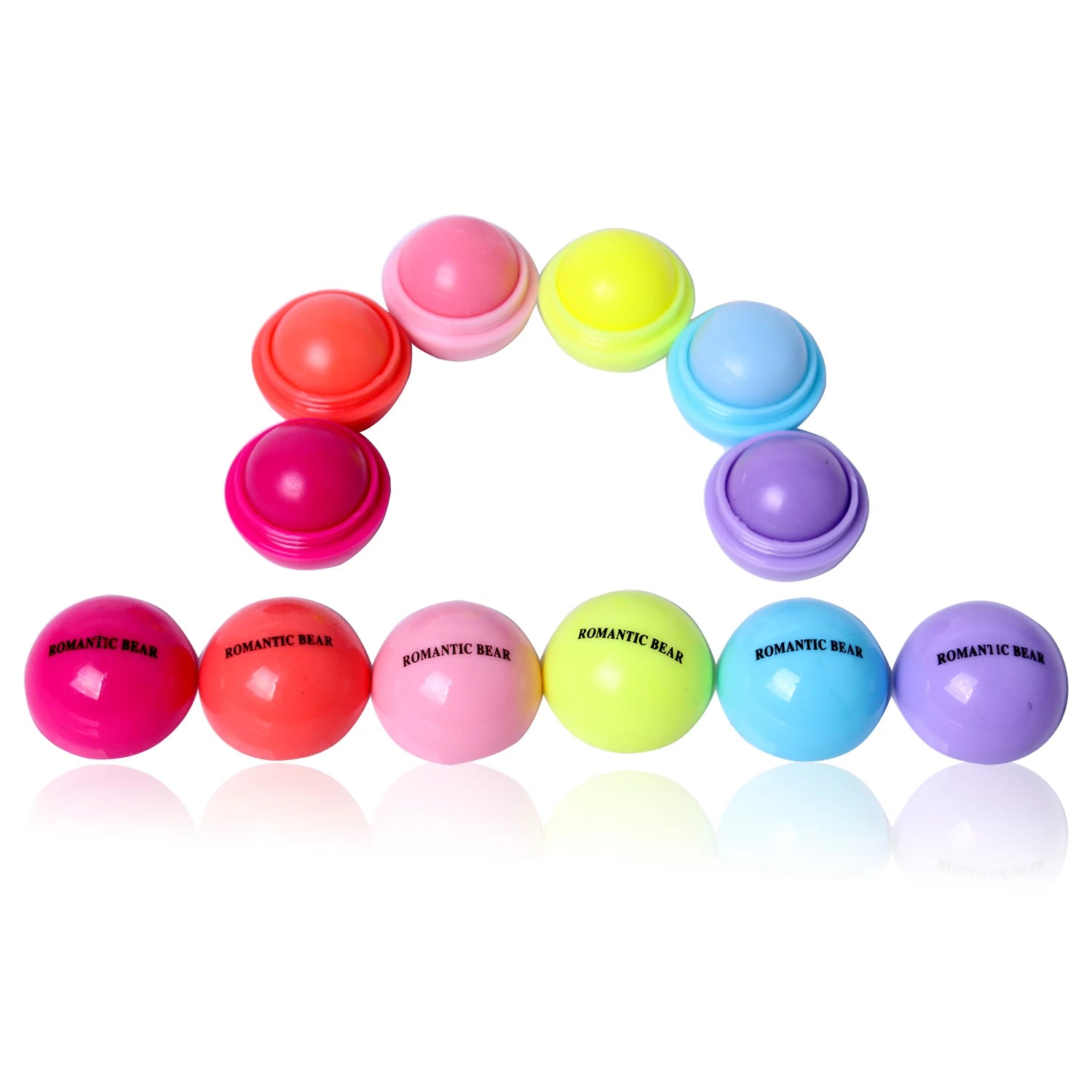 LB02B1 Korean Organic Fruit Round Honey Lip Balms Wholesale Natural Vegan Lip Balm Round Hydrating Lip Balm with Custom logo