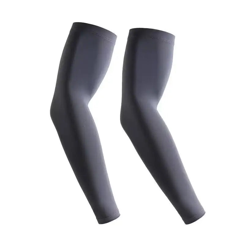 Custom UV Protection Ice Silk Cycling Arm Sleeves Factory's Seamless Unisex Outdoor Sports Wrap Freeze Comfortable Sleeve