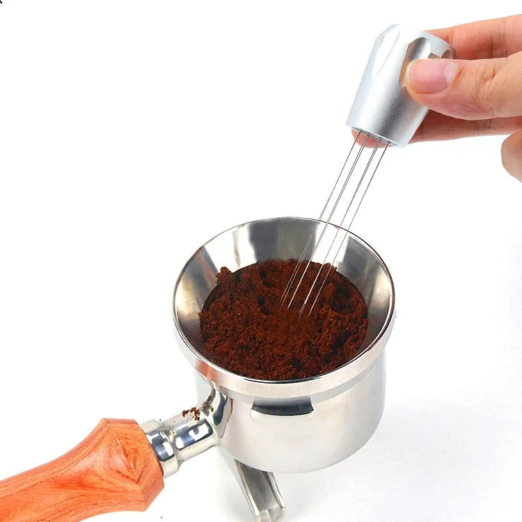 Espresso Distribution Tool  Dispenser Handle and Stainless Steel Coffee Stirrer Needle