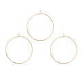 2023 Factory Handmade Diy Earrings Accessories Multi-size Circle Pendant Gold Silver Earring Hoops
